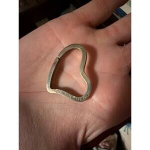 Tiffany & Co. Elsa Peretti Sterling Silver Open Heart Key Ring
